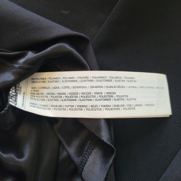 MNG Suit Size S Black Panel Pencil Skirt Back Zip Knee Length Professional - Picture 9 of 9